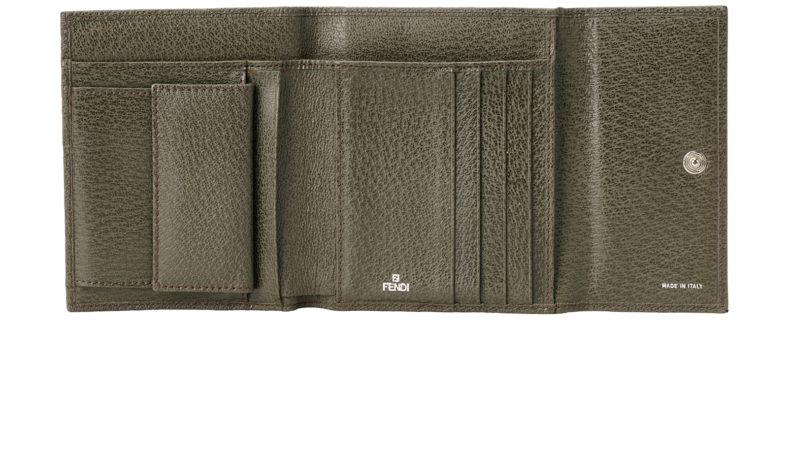 Fendi FF Wallet, &pound;110, Accessories, Green, Canvas, Other view